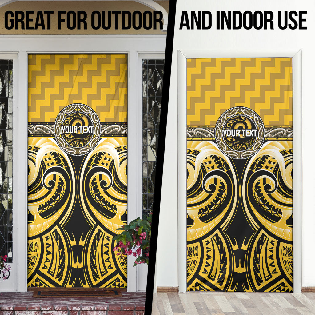 Aotearoa Ngati Whatua Personalised Door Cover Maori Iwi Poutama Puhoro Tattoo LT14 - Polynesian Pride