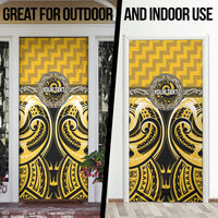 Aotearoa Ngati Whatua Personalised Door Cover Maori Iwi Poutama Puhoro Tattoo LT14 - Polynesian Pride