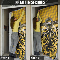 Aotearoa Ngati Whatua Personalised Door Cover Maori Iwi Poutama Puhoro Tattoo LT14 - Polynesian Pride