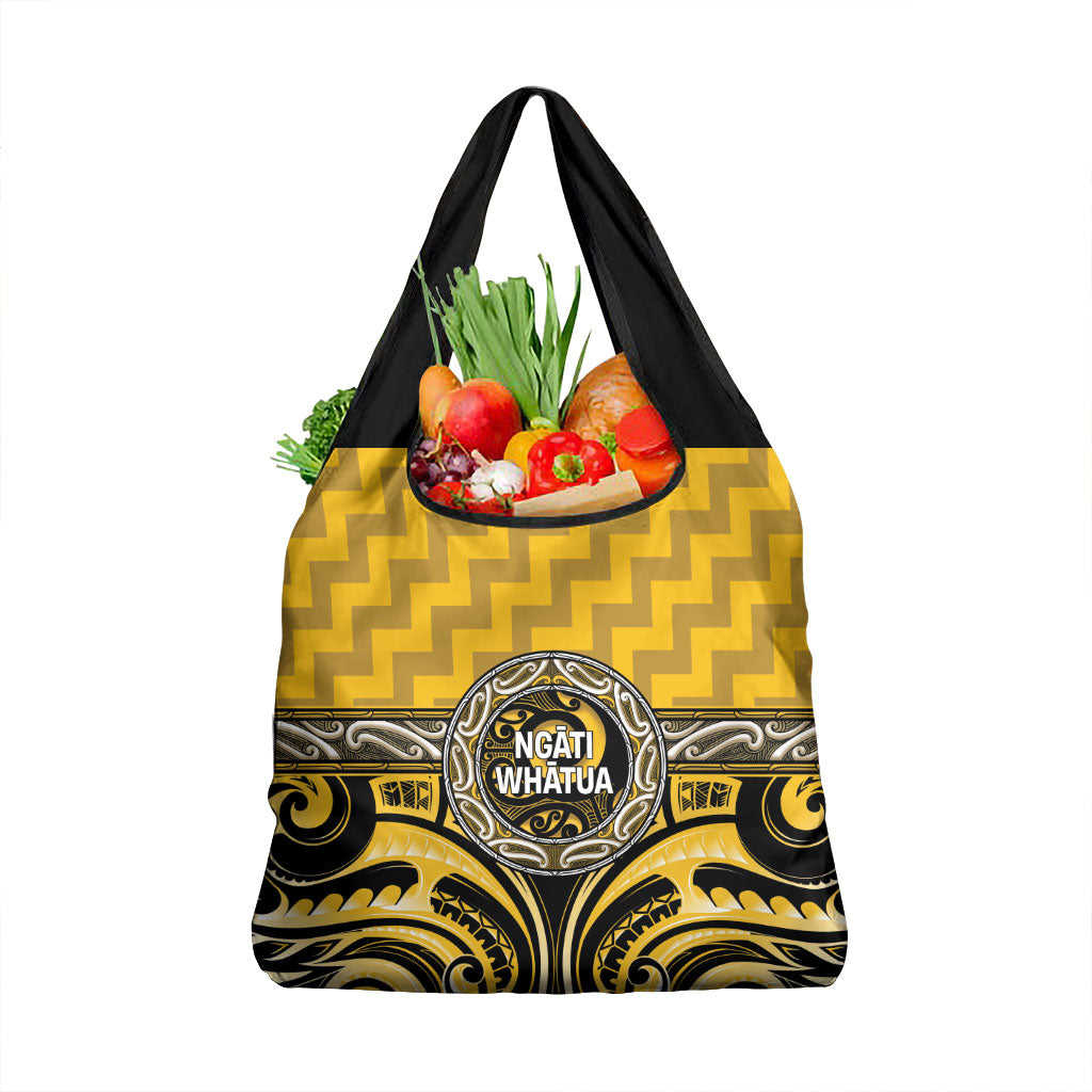 Aotearoa Ngati Whatua Grocery Bag Maori Iwi Poutama Puhoro Tattoo LT14 1-pack One Size Yellow - Polynesian Pride