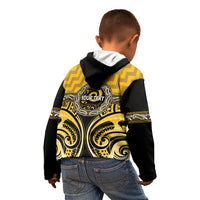 Aotearoa Ngati Whatua Personalised Kid Hoodie Maori Iwi Poutama Puhoro Tattoo LT14 - Polynesian Pride