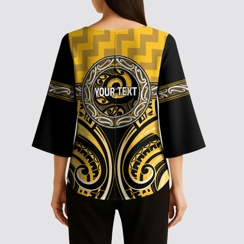 Aotearoa Ngati Whatua Personalised Kimono Sleeve Blouse Maori Iwi Poutama Puhoro Tattoo LT14 - Polynesian Pride