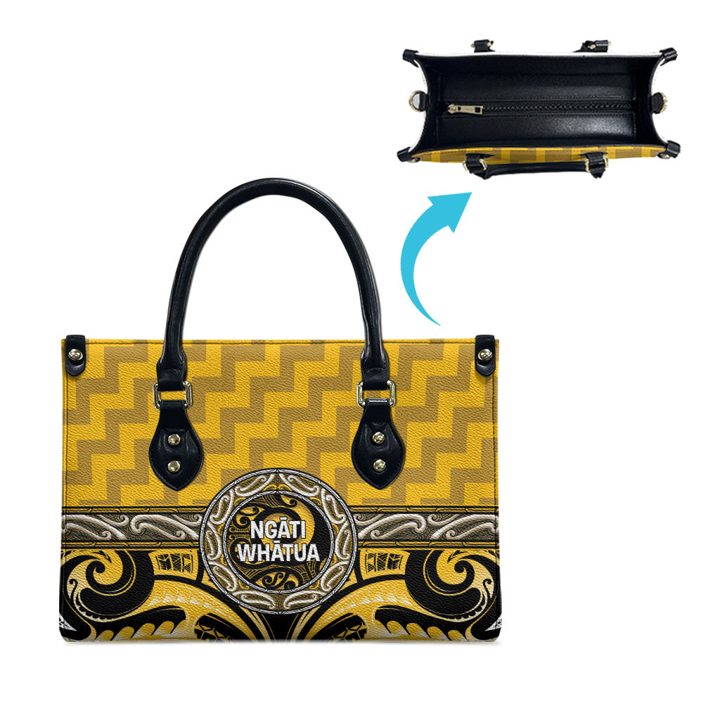 Aotearoa Ngati Whatua Leather Bag Maori Iwi Poutama Puhoro Tattoo LT14 - Polynesian Pride