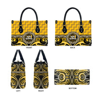 Aotearoa Ngati Whatua Leather Bag Maori Iwi Poutama Puhoro Tattoo LT14 - Polynesian Pride