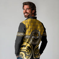 Aotearoa Ngati Whatua Personalised Long Sleeve Polo Shirt Maori Iwi Poutama Puhoro Tattoo LT14 - Polynesian Pride