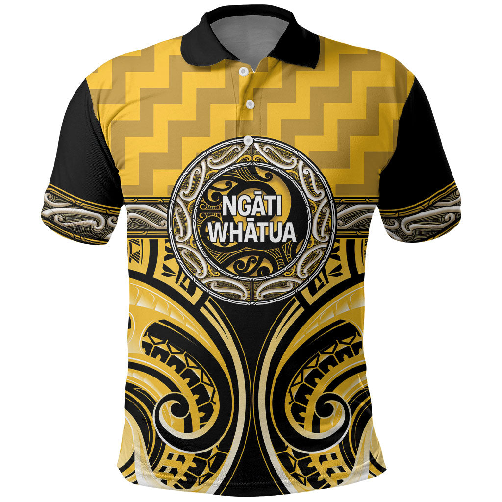 Aotearoa Ngati Whatua Personalised Polo Shirt Maori Iwi Poutama Puhoro Tattoo LT14 Yellow - Polynesian Pride