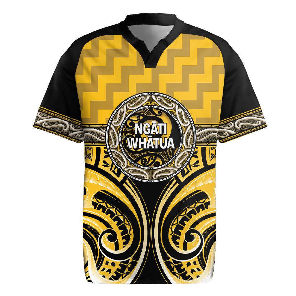 Aotearoa Ngati Whatua Personalised Rugby Jersey Maori Iwi Poutama Puhoro Tattoo LT14 Yellow - Polynesian Pride