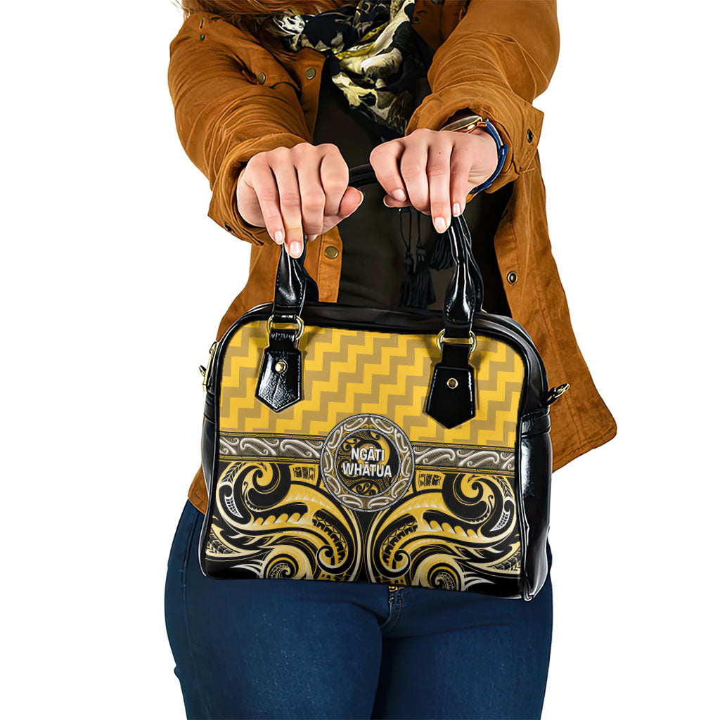 Aotearoa Ngati Whatua Shoulder Handbag Maori Iwi Poutama Puhoro Tattoo LT14 One Size Yellow - Polynesian Pride