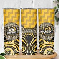 Aotearoa Ngati Whatua Personalised Skinny Tumbler Maori Iwi Poutama Puhoro Tattoo LT14 - Polynesian Pride