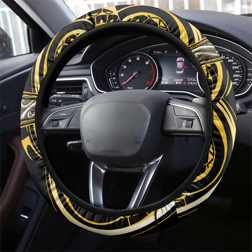 Aotearoa Ngati Whatua Steering Wheel Cover Maori Iwi Poutama Puhoro Tattoo LT14 - Polynesian Pride