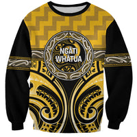 Aotearoa Ngati Whatua Personalised Sweatshirt Maori Iwi Poutama Puhoro Tattoo LT14 Unisex Yellow - Polynesian Pride
