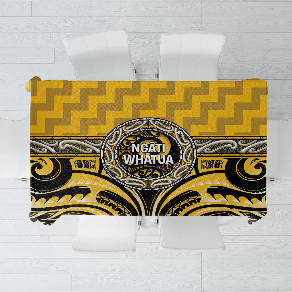 Aotearoa Ngati Whatua Tablecloth Maori Iwi Poutama Puhoro Tattoo LT14 Yellow - Polynesian Pride