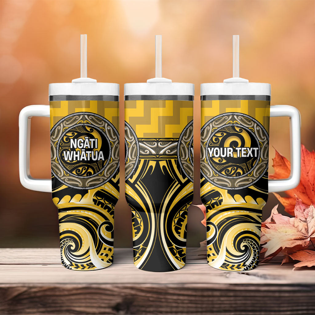 Aotearoa Ngati Whatua Personalised Tumbler With Handle Maori Iwi Poutama Puhoro Tattoo LT14 - Polynesian Pride