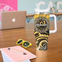 Aotearoa Ngati Whatua Personalised Tumbler With Handle Maori Iwi Poutama Puhoro Tattoo LT14 - Polynesian Pride
