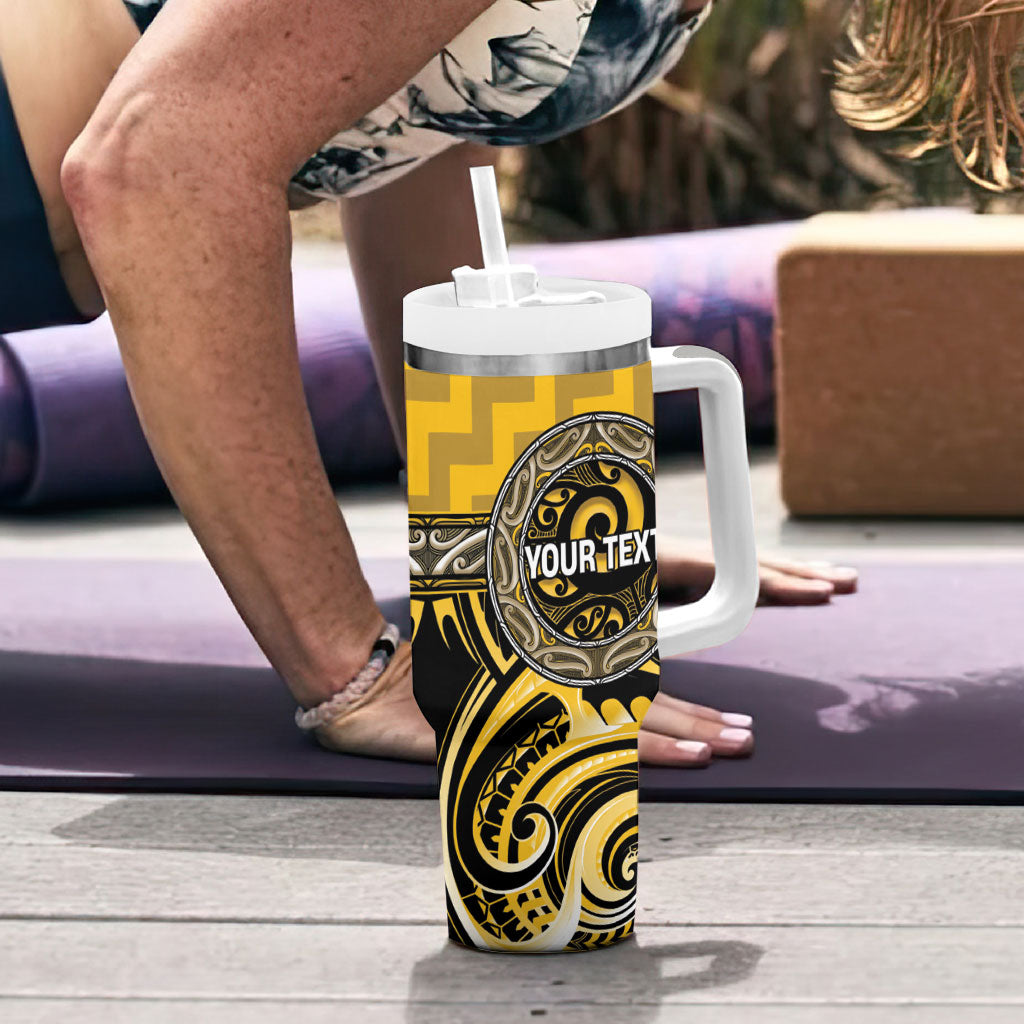 Aotearoa Ngati Whatua Personalised Tumbler With Handle Maori Iwi Poutama Puhoro Tattoo LT14 - Polynesian Pride