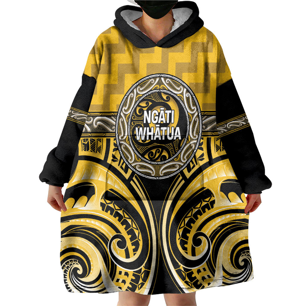 Aotearoa Ngati Whatua Personalised Wearable Blanket Hoodie Maori Iwi Poutama Puhoro Tattoo LT14 - Polynesian Pride