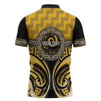 Aotearoa Ngati Whatua Personalised Zipper Polo Shirt Maori Iwi Poutama Puhoro Tattoo LT14 - Polynesian Pride