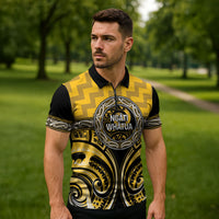Aotearoa Ngati Whatua Personalised Zipper Polo Shirt Maori Iwi Poutama Puhoro Tattoo LT14 - Polynesian Pride