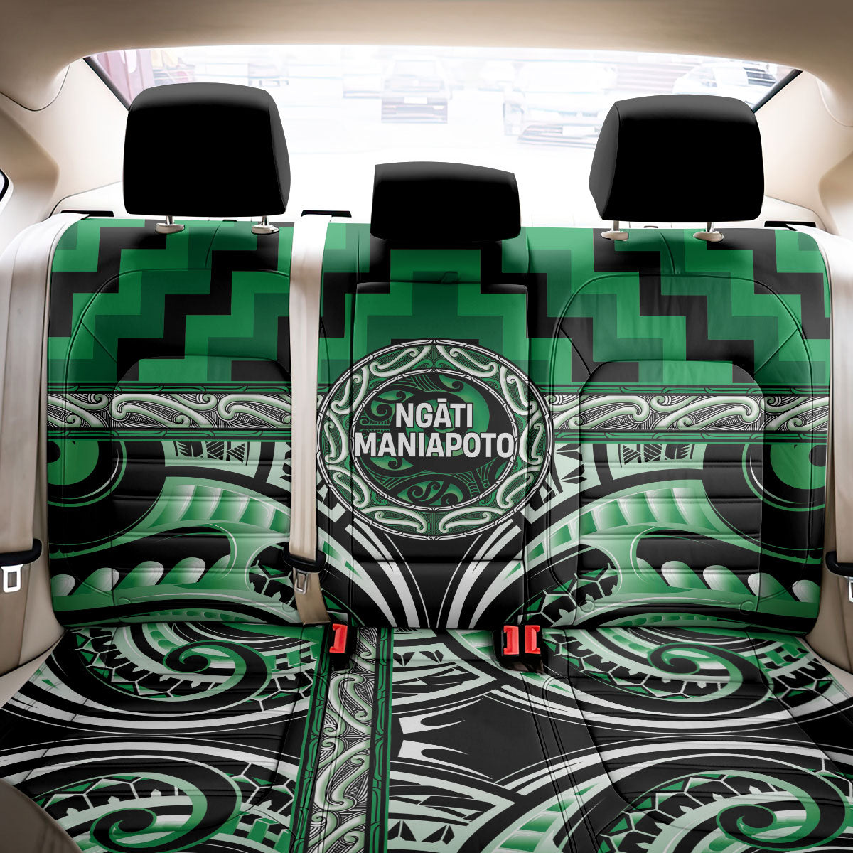 Aotearoa Ngati Maniapoto Back Car Seat Cover Maori Iwi Poutama Puhoro Tattoo LT14 - Polynesian Pride