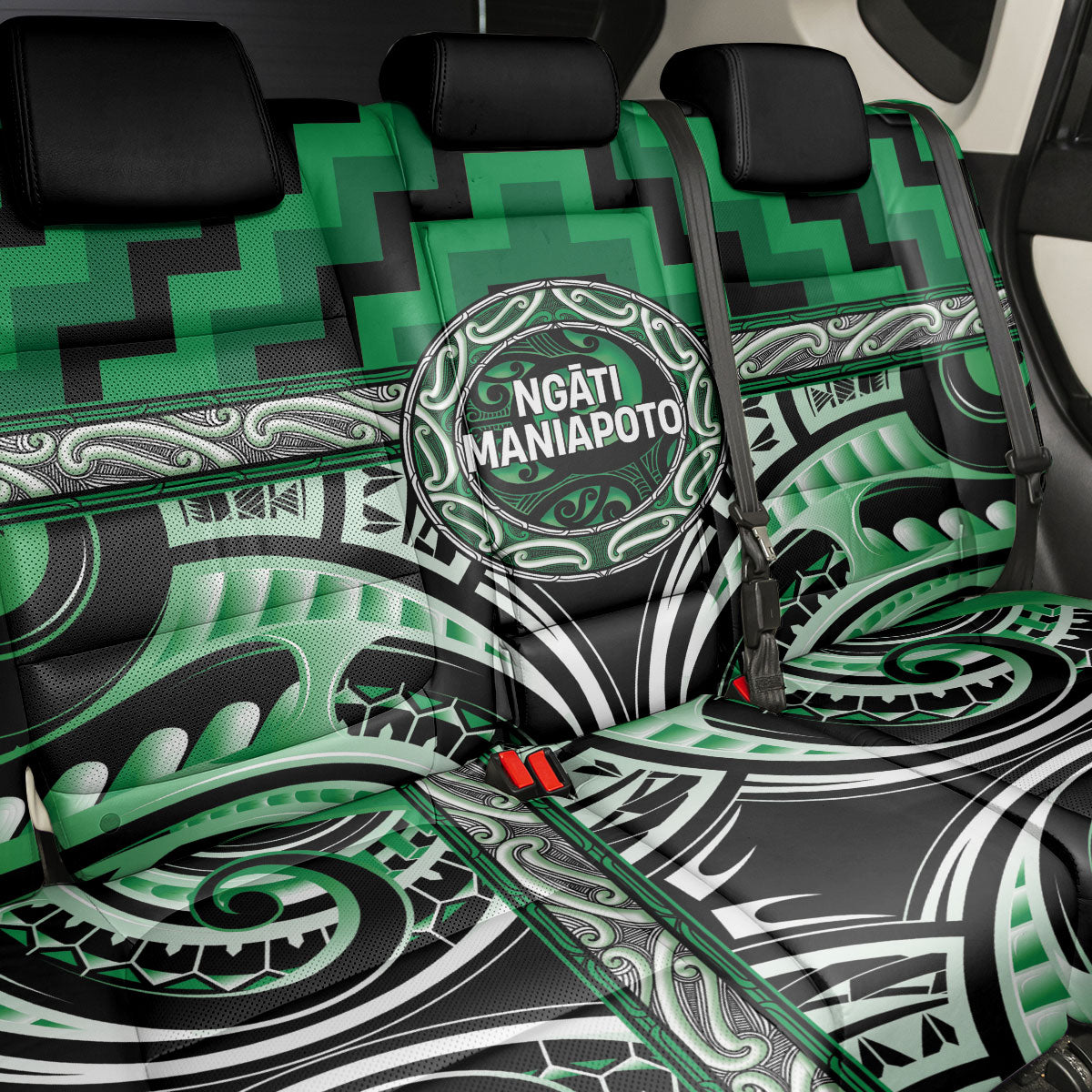 Aotearoa Ngati Maniapoto Back Car Seat Cover Maori Iwi Poutama Puhoro Tattoo LT14 - Polynesian Pride
