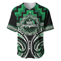 Aotearoa Ngati Maniapoto Personalised Baseball Jersey Maori Iwi Poutama Puhoro Tattoo LT14 Green - Polynesian Pride