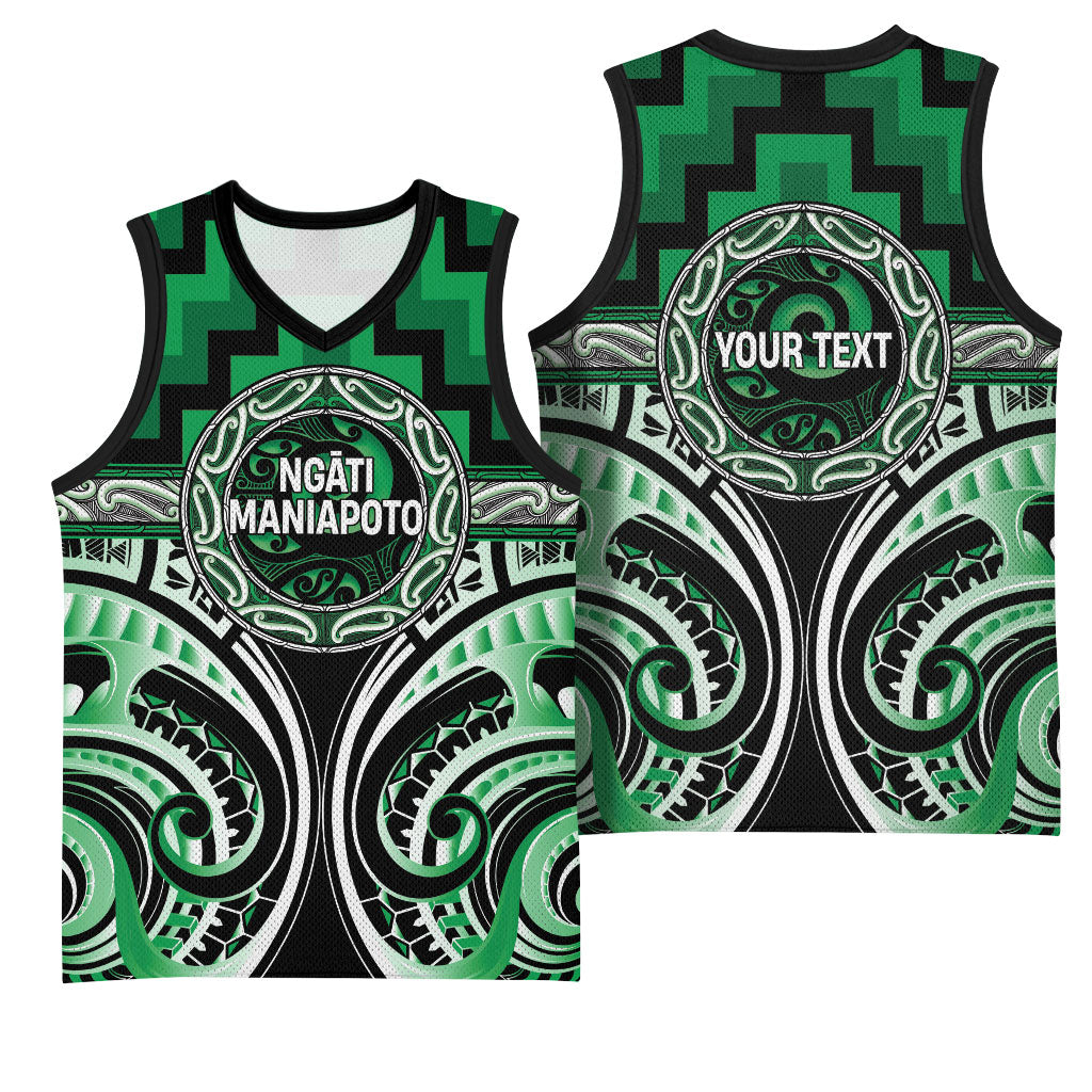 Aotearoa Ngati Maniapoto Personalised Basketball Jersey Maori Iwi Poutama Puhoro Tattoo LT14 - Polynesian Pride