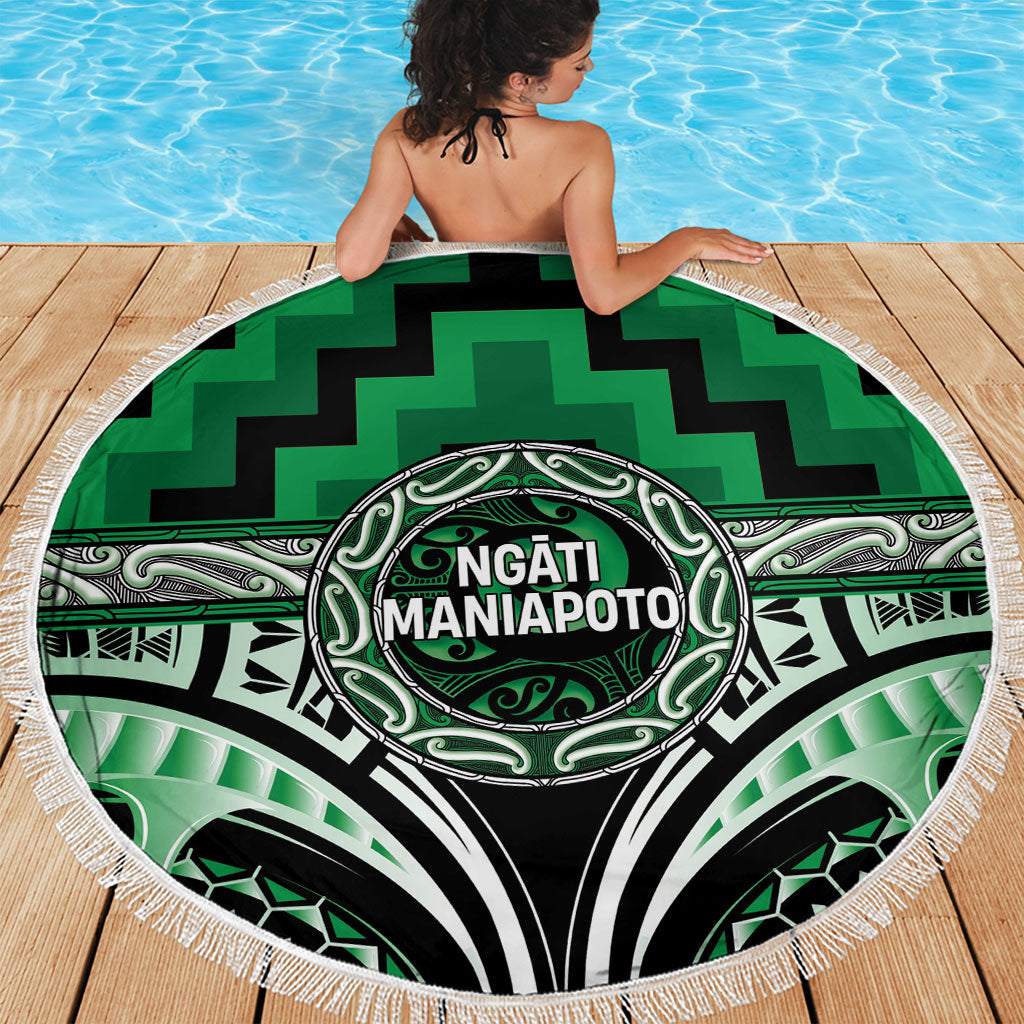 Aotearoa Ngati Maniapoto Beach Blanket Maori Iwi Poutama Puhoro Tattoo LT14 - Polynesian Pride