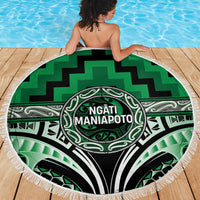Aotearoa Ngati Maniapoto Beach Blanket Maori Iwi Poutama Puhoro Tattoo LT14 - Polynesian Pride