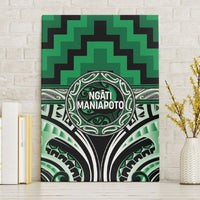 Aotearoa Ngati Maniapoto Canvas Wall Art Maori Iwi Poutama Puhoro Tattoo LT14 Without Frame Green - Polynesian Pride