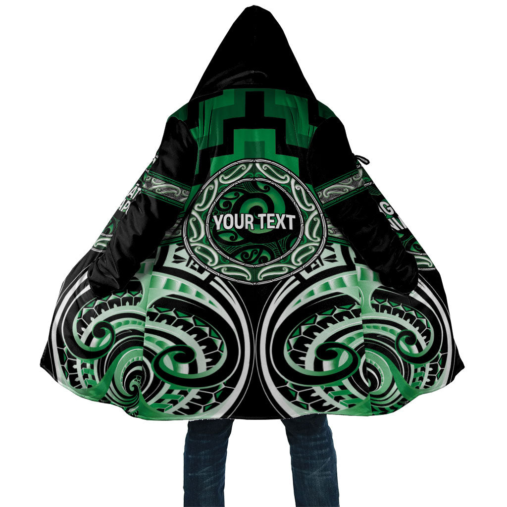 Aotearoa Ngati Maniapoto Personalised Cloak Maori Iwi Poutama Puhoro Tattoo LT14 Unisex Green - Polynesian Pride
