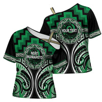 Aotearoa Ngati Maniapoto Personalised Cross Shoulder Shirt Maori Iwi Poutama Puhoro Tattoo LT14 - Polynesian Pride