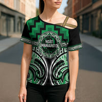 Aotearoa Ngati Maniapoto Personalised Cross Shoulder Shirt Maori Iwi Poutama Puhoro Tattoo LT14 - Polynesian Pride