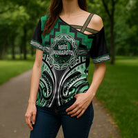 Aotearoa Ngati Maniapoto Personalised Cross Shoulder Shirt Maori Iwi Poutama Puhoro Tattoo LT14 - Polynesian Pride