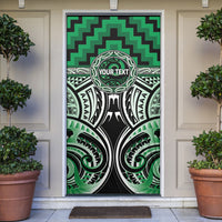 Aotearoa Ngati Maniapoto Personalised Door Cover Maori Iwi Poutama Puhoro Tattoo LT14 Green - Polynesian Pride