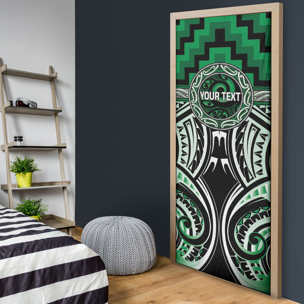 Aotearoa Ngati Maniapoto Personalised Door Cover Maori Iwi Poutama Puhoro Tattoo LT14 - Polynesian Pride