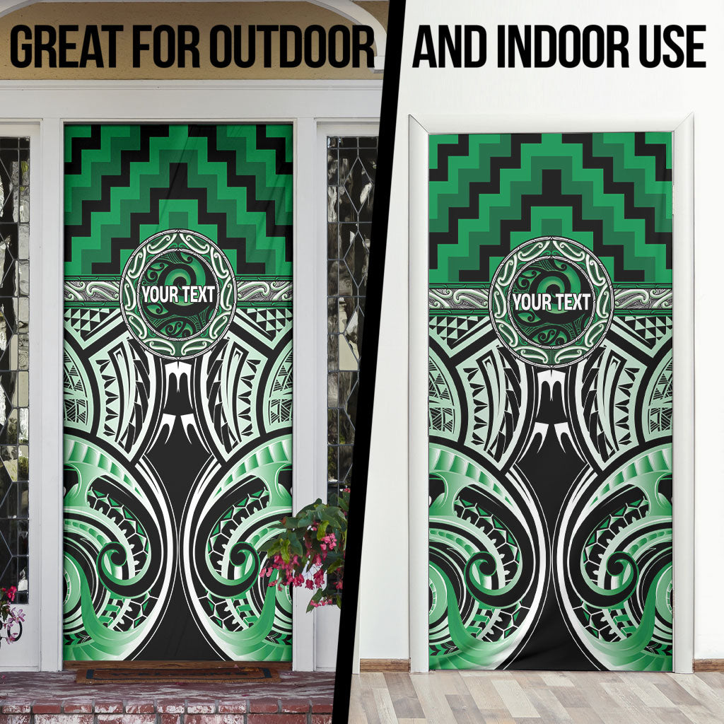 Aotearoa Ngati Maniapoto Personalised Door Cover Maori Iwi Poutama Puhoro Tattoo LT14 - Polynesian Pride