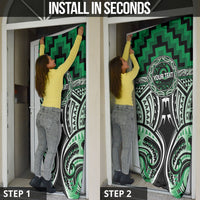Aotearoa Ngati Maniapoto Personalised Door Cover Maori Iwi Poutama Puhoro Tattoo LT14 - Polynesian Pride