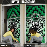 Aotearoa Ngati Maniapoto Personalised Door Cover Maori Iwi Poutama Puhoro Tattoo LT14 - Polynesian Pride