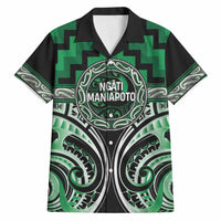 Aotearoa Ngati Maniapoto Personalised Hawaiian Shirt Maori Iwi Poutama Puhoro Tattoo LT14 Green - Polynesian Pride