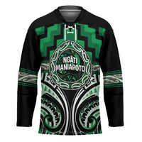 Aotearoa Ngati Maniapoto Personalised Hockey Jersey Maori Iwi Poutama Puhoro Tattoo LT14 Unisex Green - Polynesian Pride