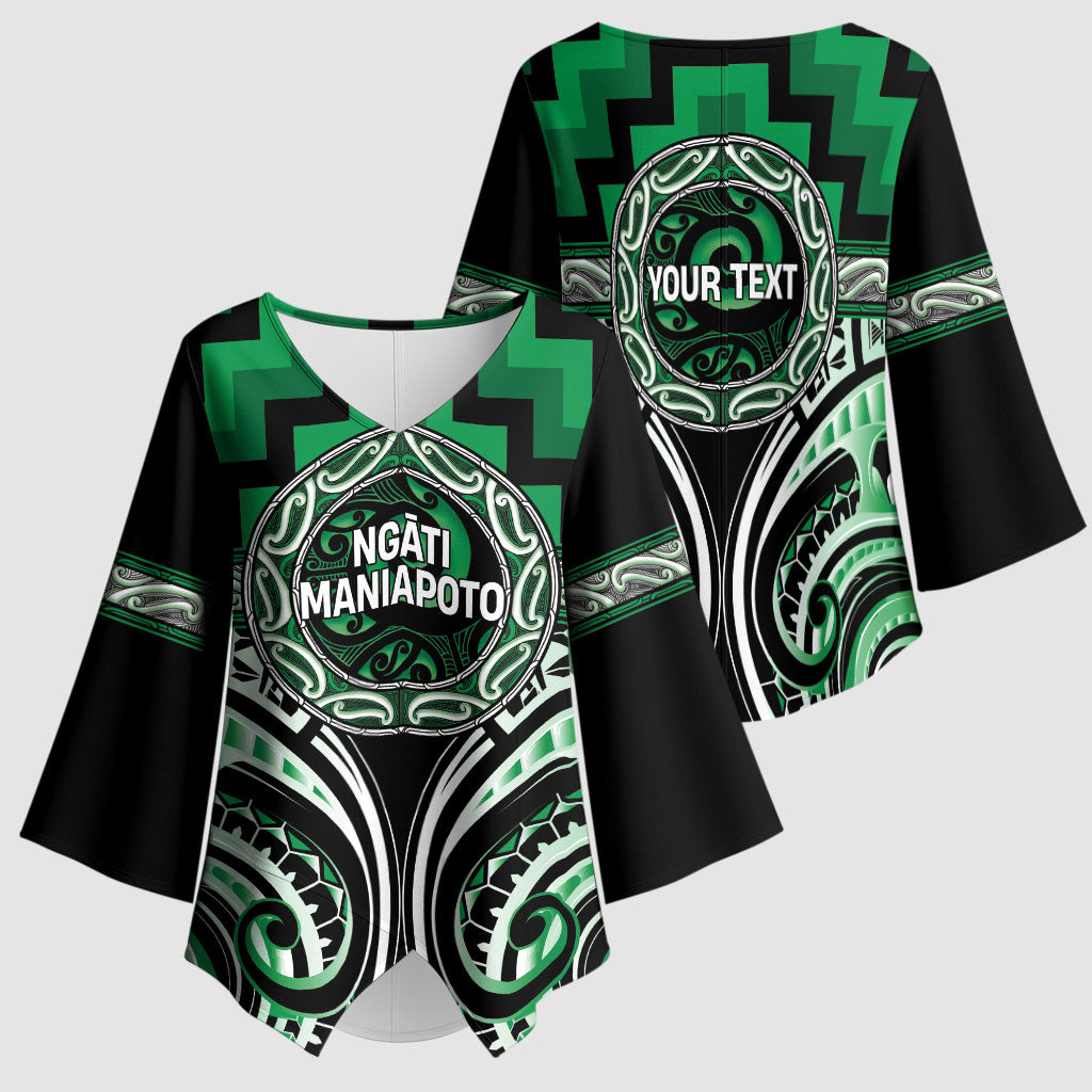 Aotearoa Ngati Maniapoto Personalised Kimono Sleeve Blouse Maori Iwi Poutama Puhoro Tattoo LT14 - Polynesian Pride