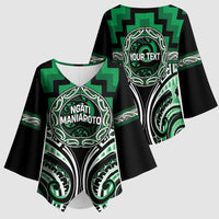 Aotearoa Ngati Maniapoto Personalised Kimono Sleeve Blouse Maori Iwi Poutama Puhoro Tattoo LT14 - Polynesian Pride
