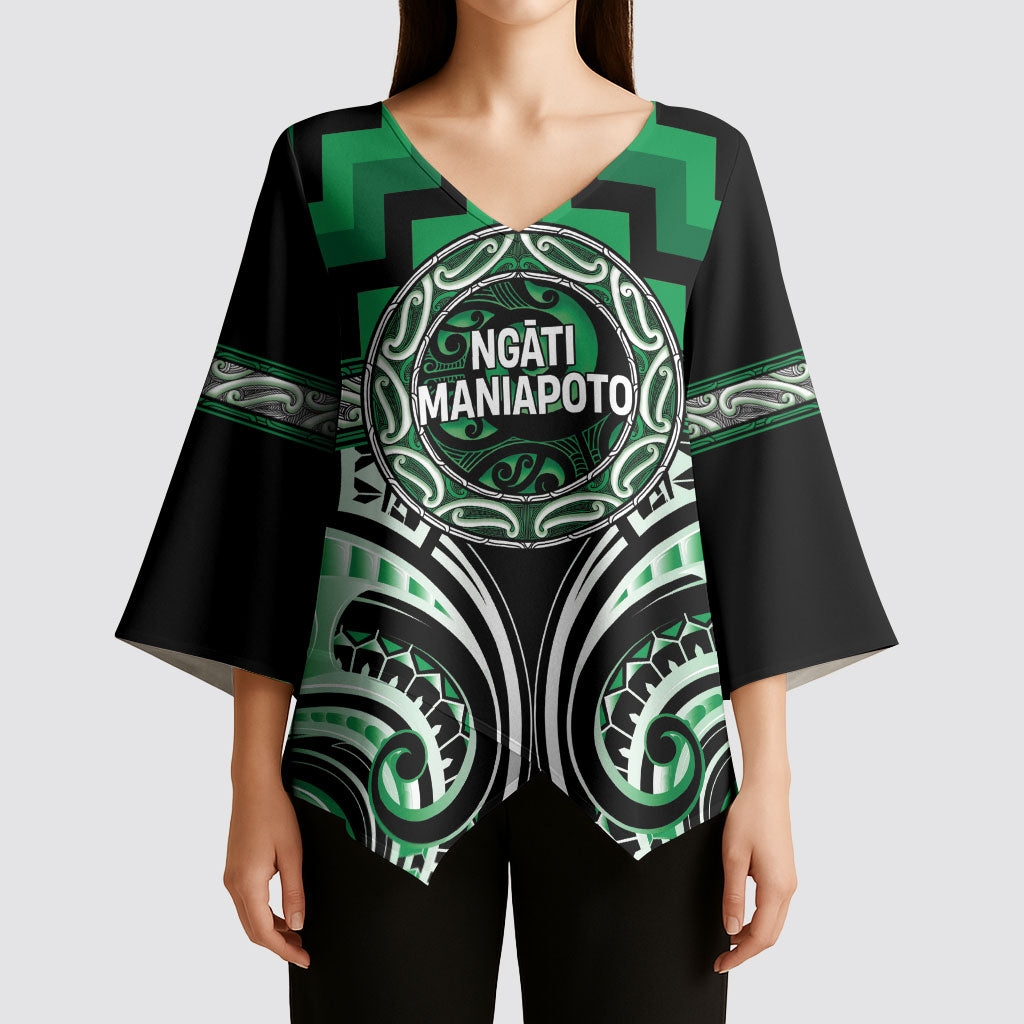 Aotearoa Ngati Maniapoto Personalised Kimono Sleeve Blouse Maori Iwi Poutama Puhoro Tattoo LT14 - Polynesian Pride