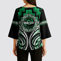 Aotearoa Ngati Maniapoto Personalised Kimono Sleeve Blouse Maori Iwi Poutama Puhoro Tattoo LT14 - Polynesian Pride