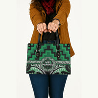 Aotearoa Ngati Maniapoto Leather Bag Maori Iwi Poutama Puhoro Tattoo LT14 - Polynesian Pride
