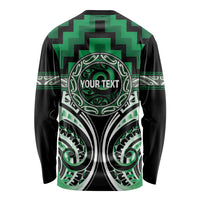 Aotearoa Ngati Maniapoto Personalised Long Sleeve Shirt Maori Iwi Poutama Puhoro Tattoo LT14 - Polynesian Pride