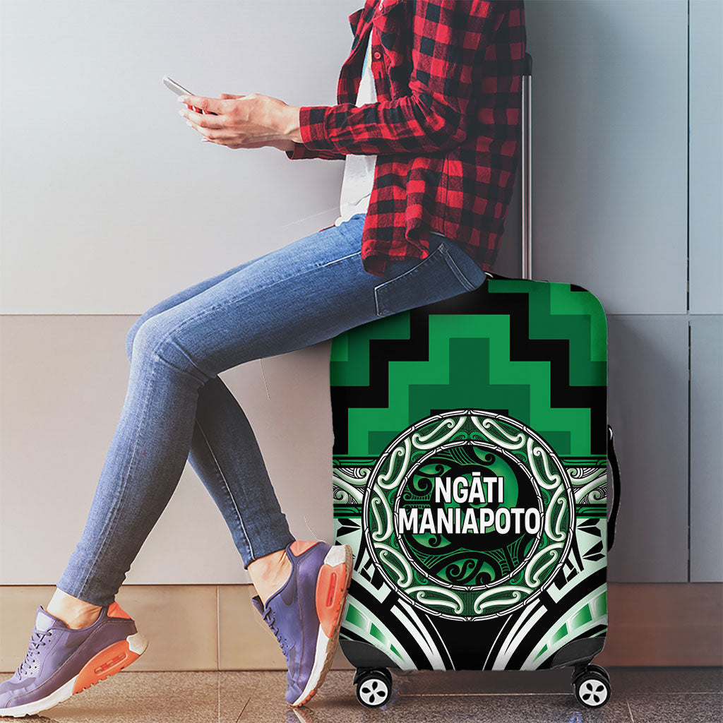 Aotearoa Ngati Maniapoto Luggage Cover Maori Iwi Poutama Puhoro Tattoo LT14 - Polynesian Pride