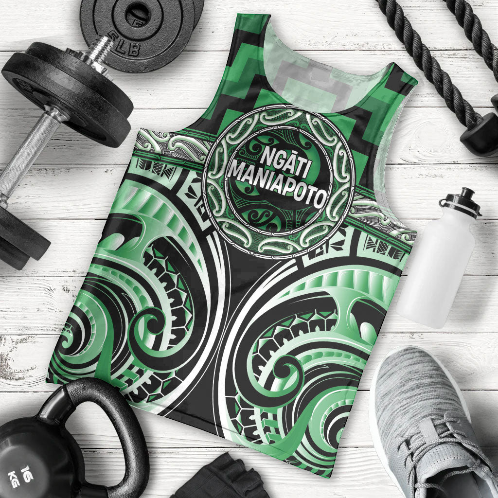 Aotearoa Ngati Maniapoto Personalised Men Tank Top Maori Iwi Poutama Puhoro Tattoo LT14 - Polynesian Pride