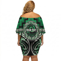 Aotearoa Ngati Maniapoto Personalised Off Shoulder Short Dress Maori Iwi Poutama Puhoro Tattoo LT14 - Polynesian Pride