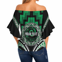 Aotearoa Ngati Maniapoto Personalised Off Shoulder Wrap Waist Top Maori Iwi Poutama Puhoro Tattoo LT14 - Polynesian Pride